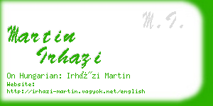 martin irhazi business card